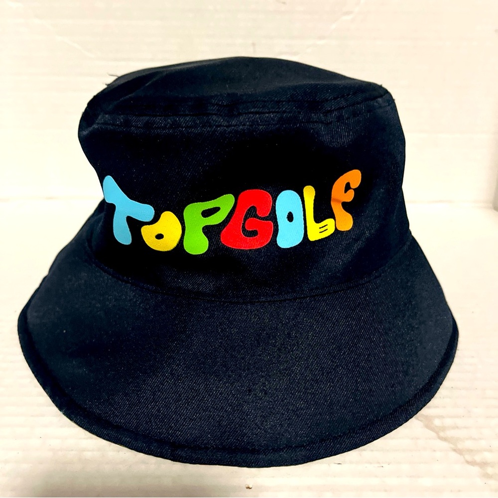 Top Golf Bucket Hat, Roll Up, Crushable Puffy Letters , Navy, Reversible Cap